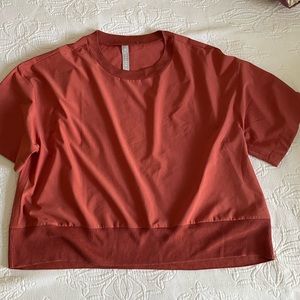 Athleta Short-Sleeved Orange Top